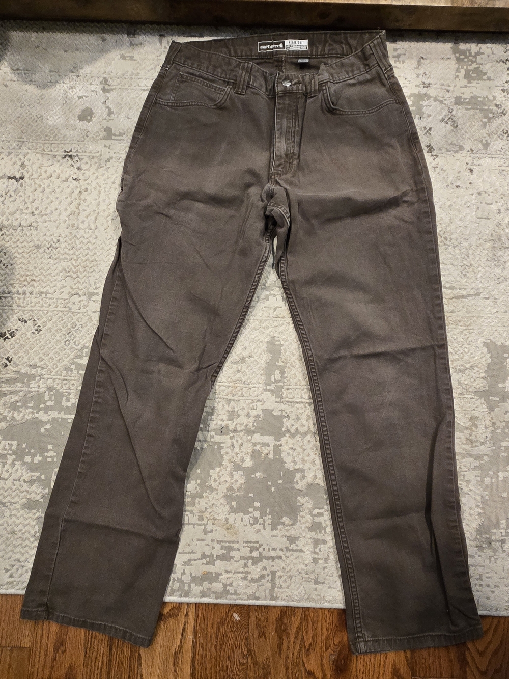 Carhartt Men’s Dark Gray Straight Leg Chinos